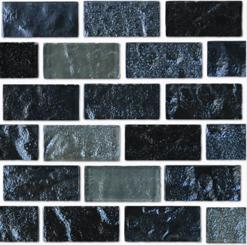 Aquabella Aurora Borealis Magic 1x2 Glass Tile